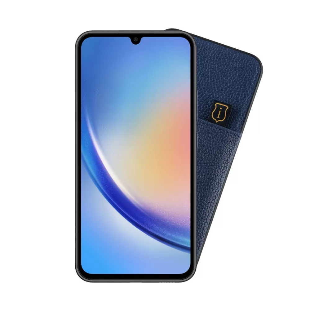 IDOL 1991 ANTI-RFID LEATHER SMART WALLET ΘΗΚΗ SAMSUNG A34 5G A346 6.6in CAMERA GUARD BLUE - Image 5