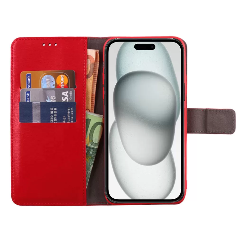 VOLTE-TEL ALLURE ΘΗΚΗ IPHONE 15 6.1in  MAGNET BOOK STAND CLIP RED - Image 5