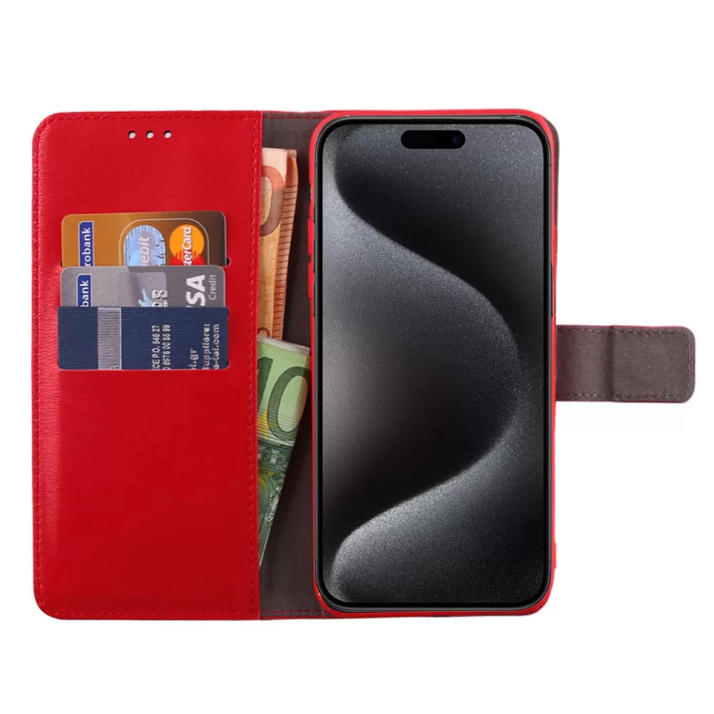 VOLTE-TEL ALLURE ΘΗΚΗ IPHONE 15 PRO 6.1in  MAGNET BOOK STAND CLIP RED - Image 5