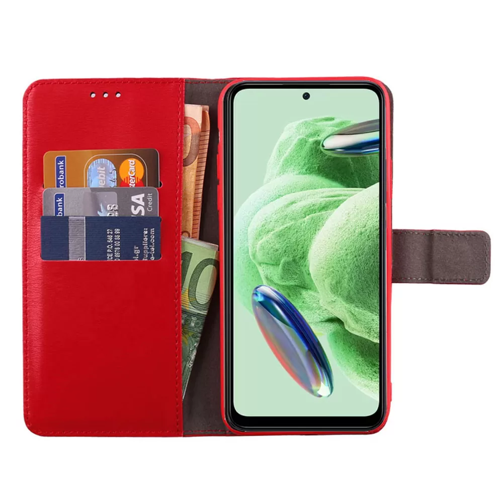 VOLTE-TEL ALLURE ΘΗΚΗ XIAOMI REDMI NOTE 12 5G 6.67in  MAGNET BOOK STAND CLIP RED - Image 5