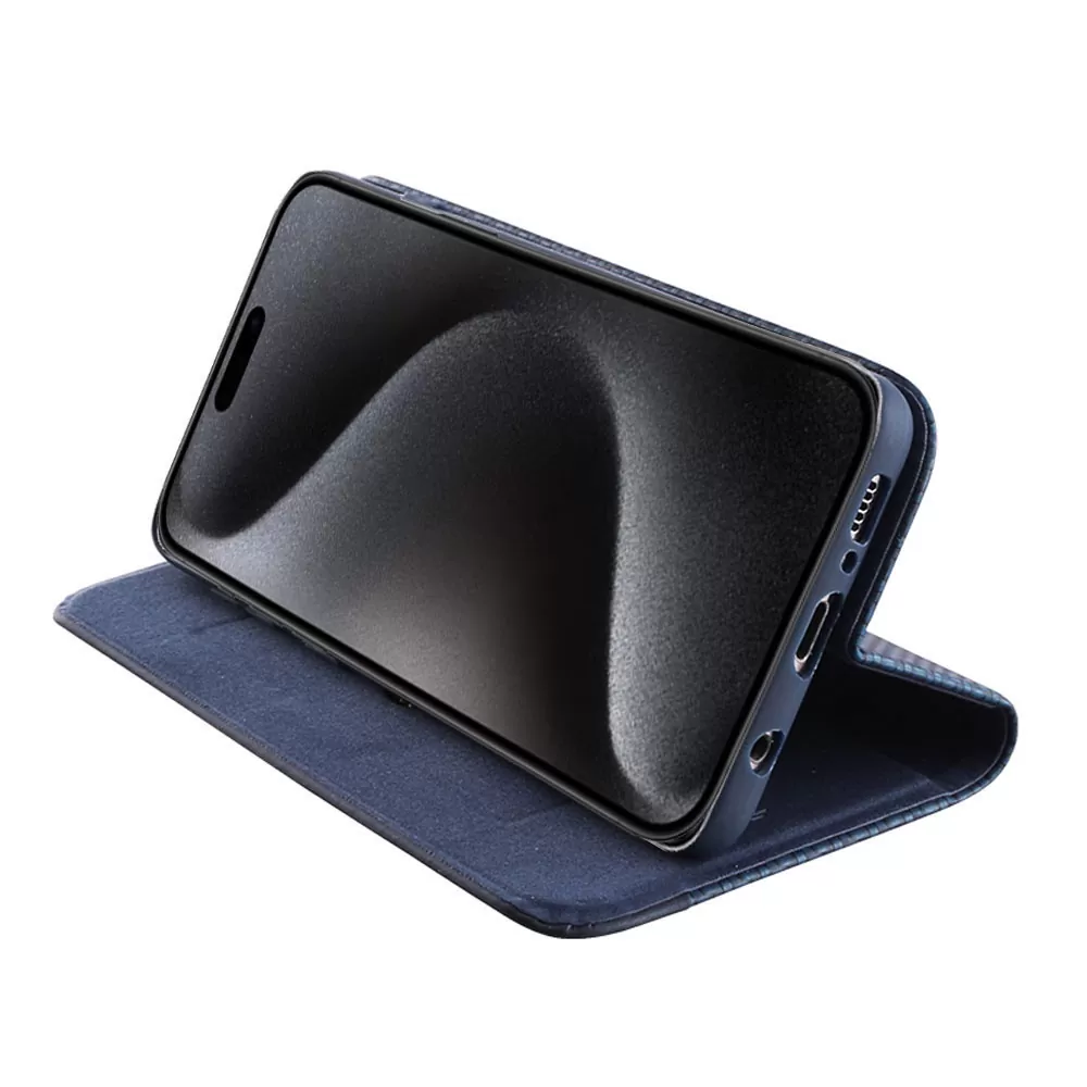 IDOL 1991 ELITE ΘΗΚΗ IPHONE 15 6.1in  ANTI-RFID BOOK STAND BLUE - Image 4