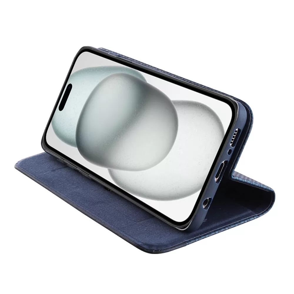 IDOL 1991 ELITE ΘΗΚΗ IPHONE 15 PLUS 6.7in  ANTI-RFID BOOK STAND BLUE - Image 4