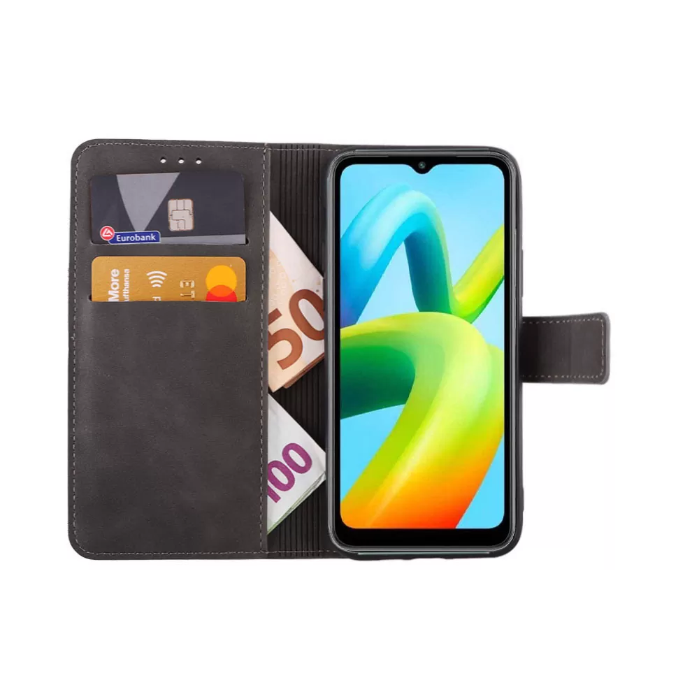 LIME ESSENTIAL ΘΗΚΗ XIAOMI REDMI A1+ 6.52in  MAGNET BOOK STAND CLIP GREY - Image 5