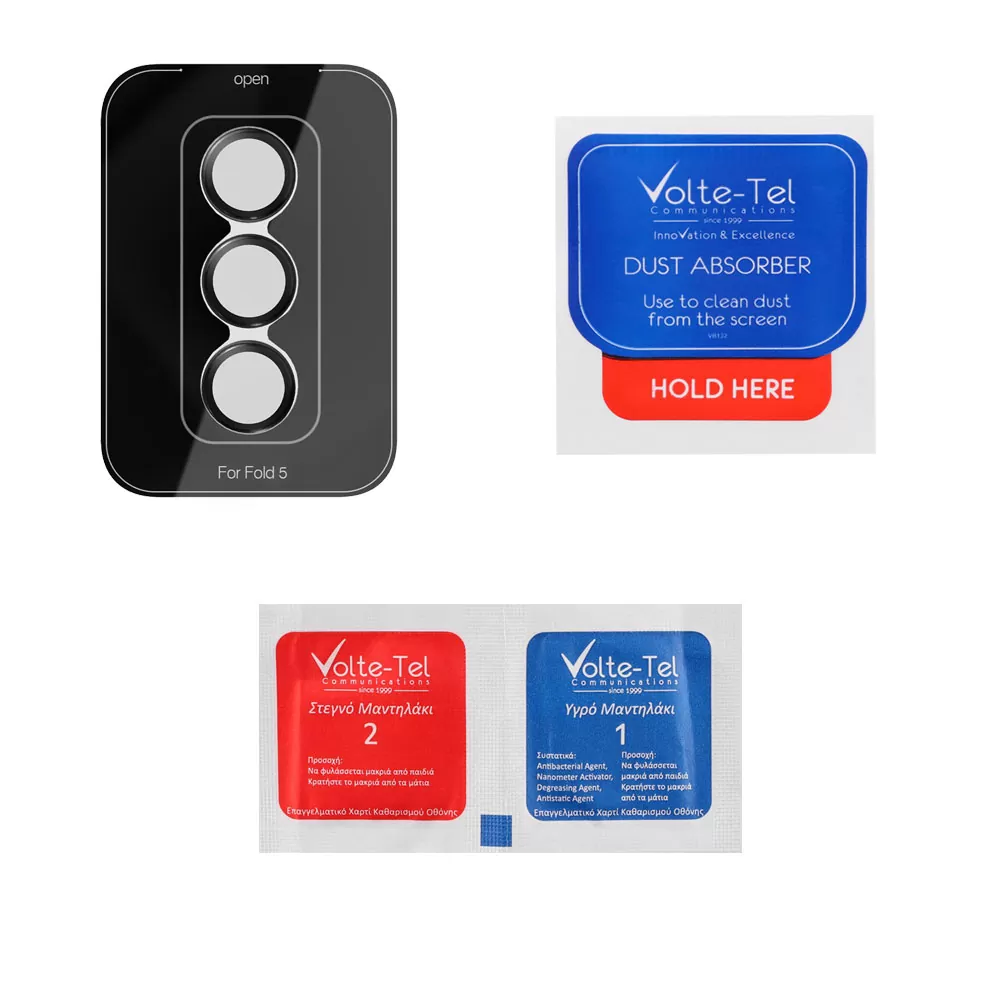 VOLTE-TEL CAMERA GLASS COVER SAMSUNG Z FOLD 5 F946 5G 7.6in 9H 0.30MM EASY APPLICATION BLACK - Image 3