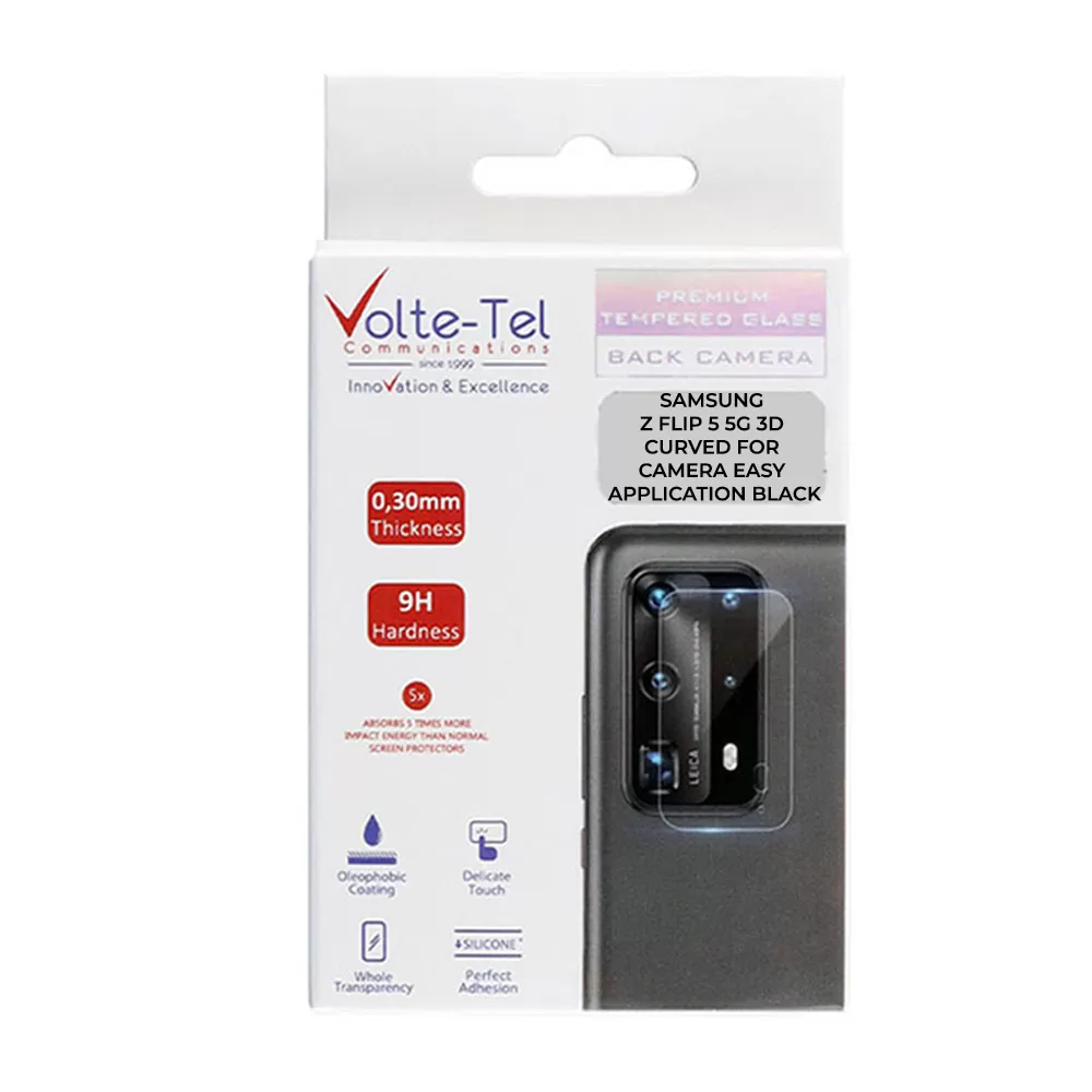 VOLTE-TEL CAMERA GLASS COVER SAMSUNG Z FOLD 5 F946 5G 7.6in 9H 0.30MM EASY APPLICATION BLACK - Image 2
