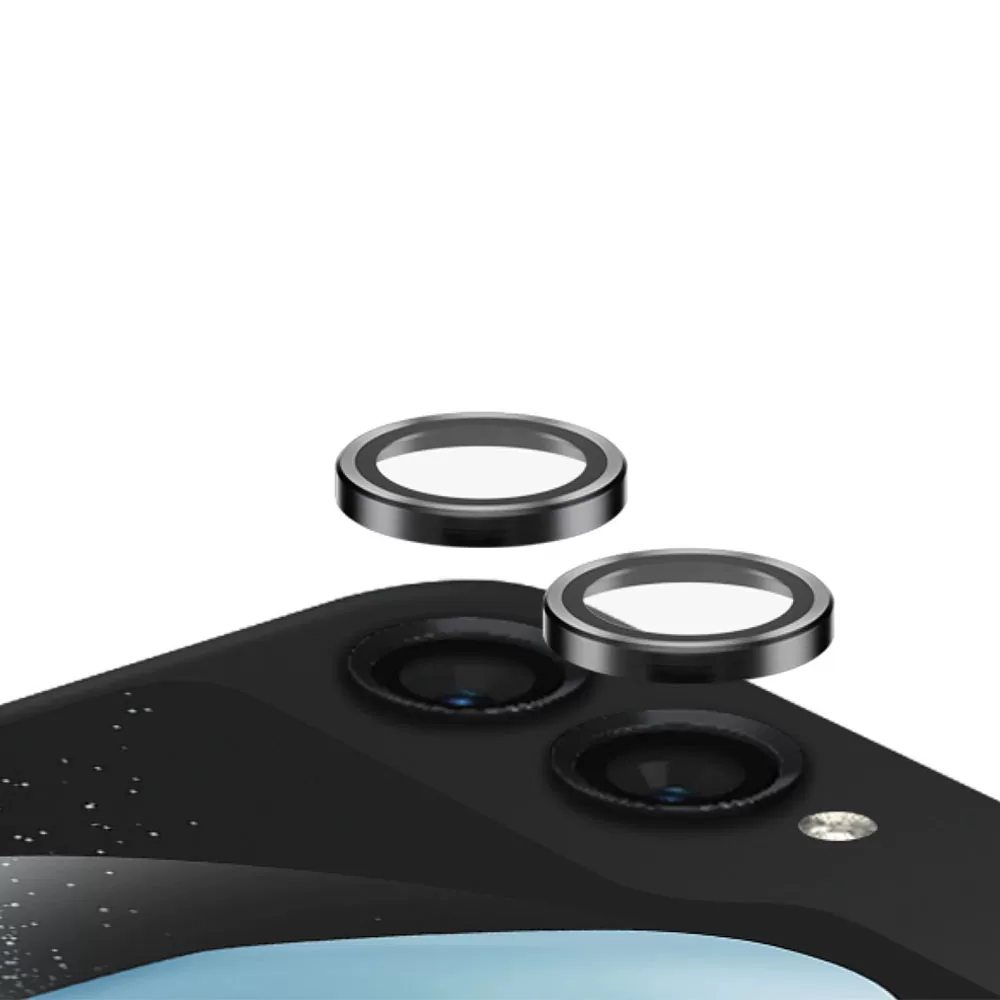 VOLTE-TEL CAMERA GLASS COVER SAMSUNG Z FLIP 5 5G F731 6.7in 9H 0.30MM EASY APPLICATION BLACK - Image 4