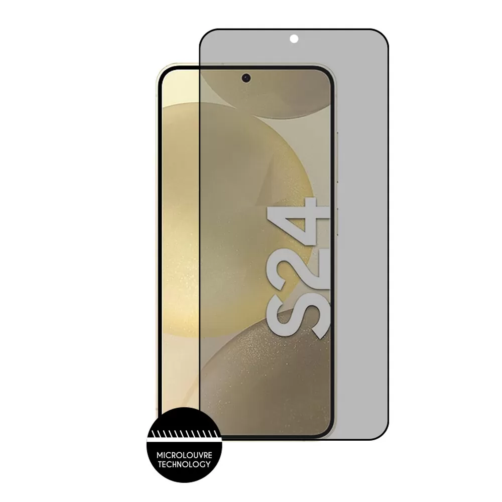 IDOL 1991 PRIVACY ANTISPY TEMPERED GLASS SAMSUNG S24 5G 6.2in 9H 0.25mm 3D SEMI CURVED EDGE GLUE FINGER UNLOCK BLACK - Image 6