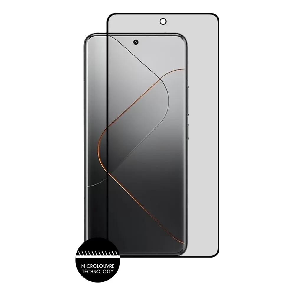 IDOL 1991 PRIVACY ANTISPY TEMPERED GLASS XIAOMI 14 PRO 6.73in 9H 0.25mm SEMI CURVED FULL GLUE BLACK - Image 6