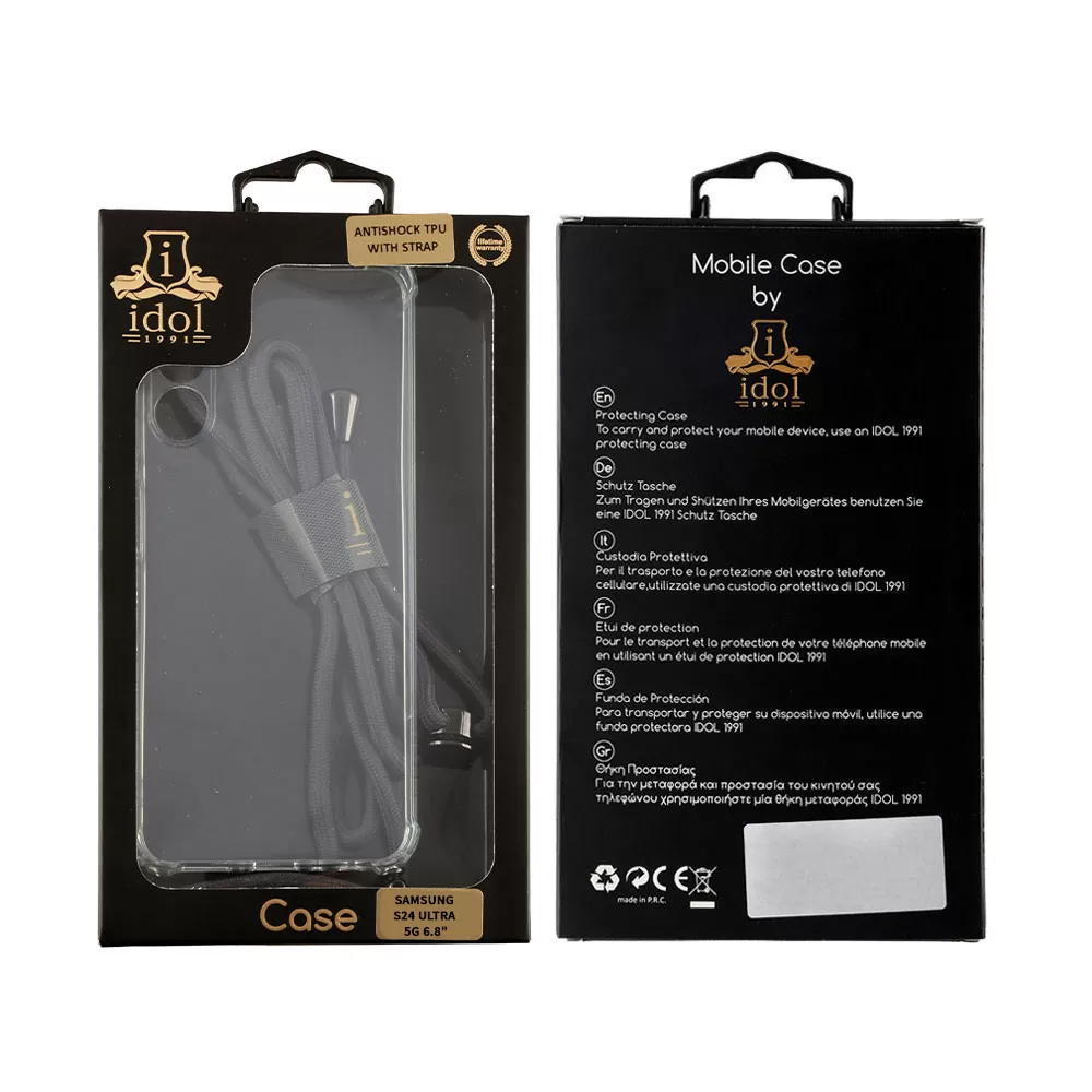 IDOL 1991 ANTISHOCK AIR TPU ΘΗΚΗ SAMSUNG S24 ULTRA 5G S928 6.8in  WITH STRAP FULL CAMERA PROTECTION ΔΙΑΦΑΝΗ - Image 2