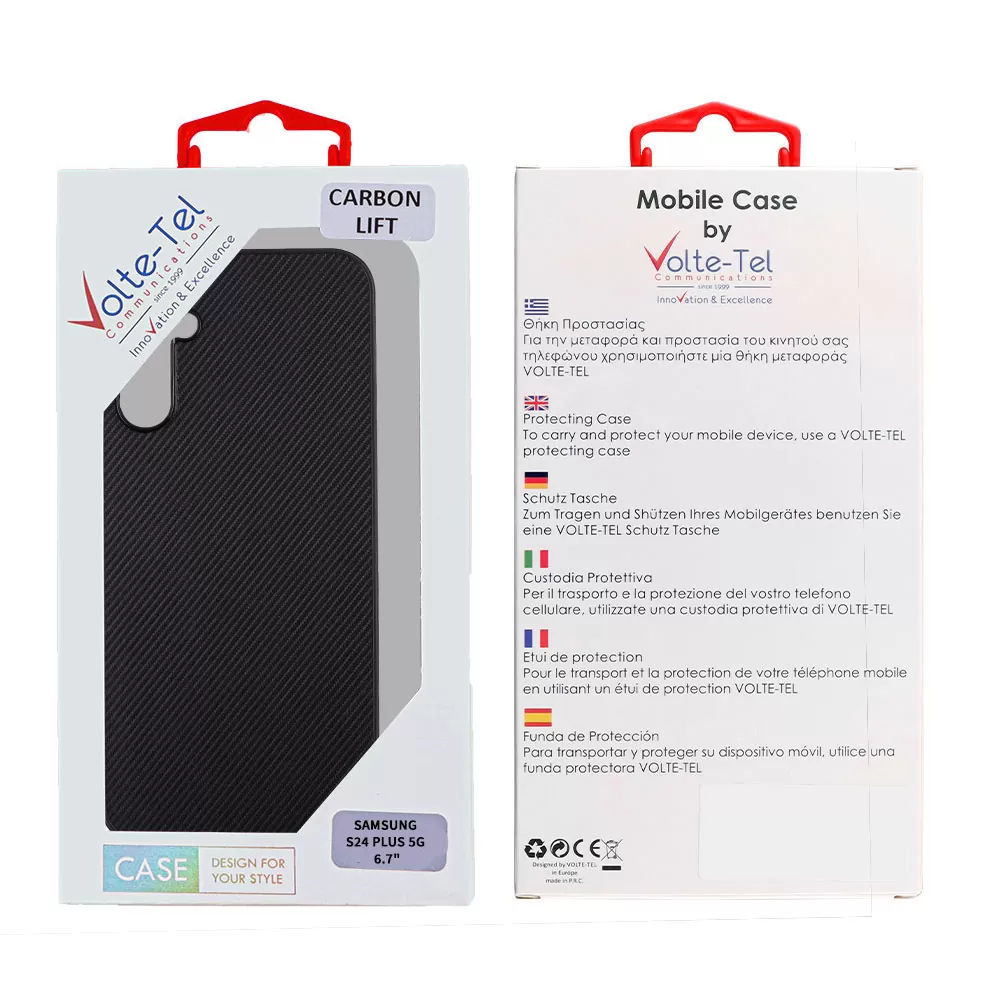 VOLTE-TEL CARBON LIFT ΘΗΚΗ SAMSUNG S24 PLUS 5G S926 6.7in  CAMERA GUARD BLACK - Image 2
