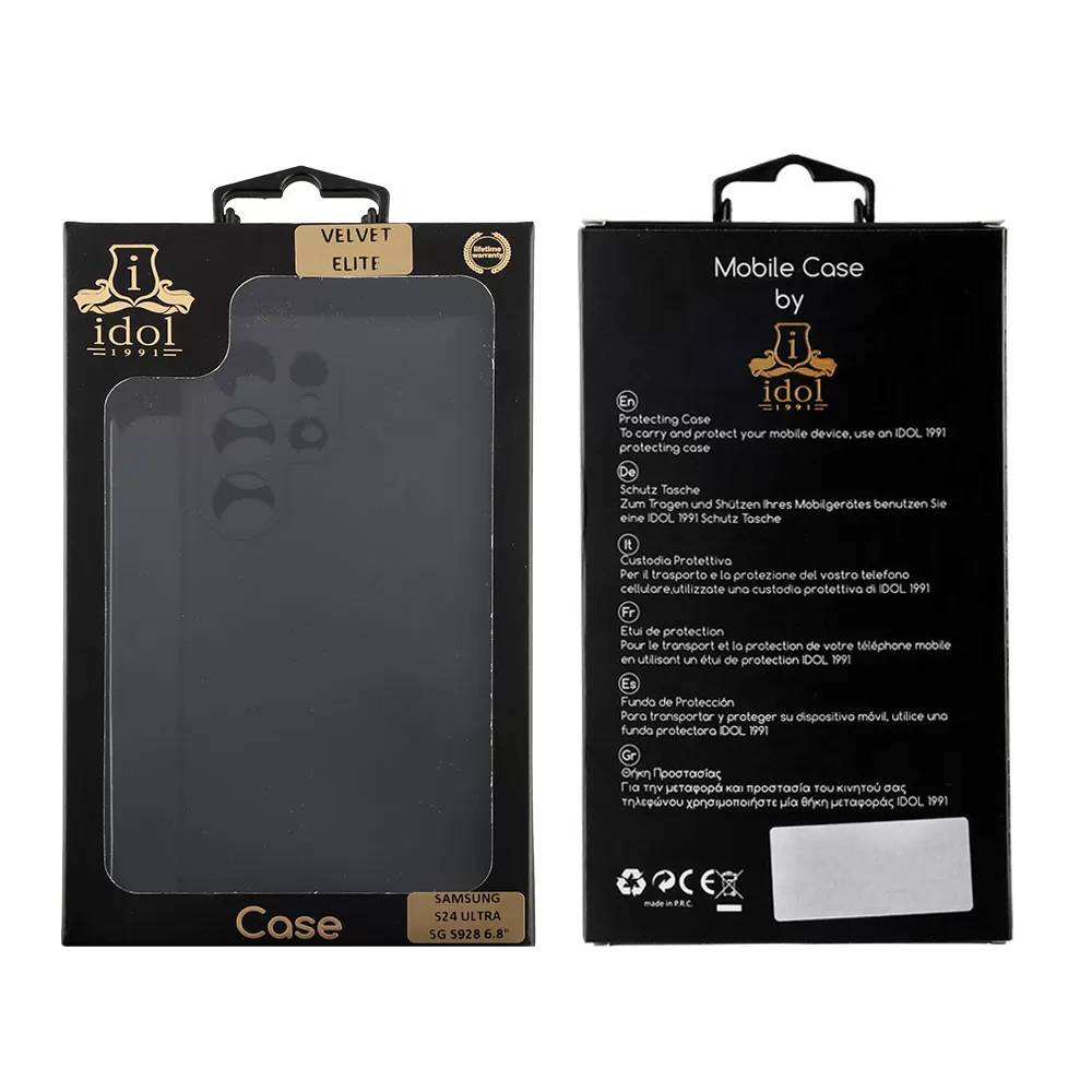 IDOL 1991 VELVET ELITE TPU ΘΗΚΗ SAMSUNG S24 ULTRA 5G S928 6.8in  4 SIDE FULL CAMERA PROTECTION BLACK - Image 2