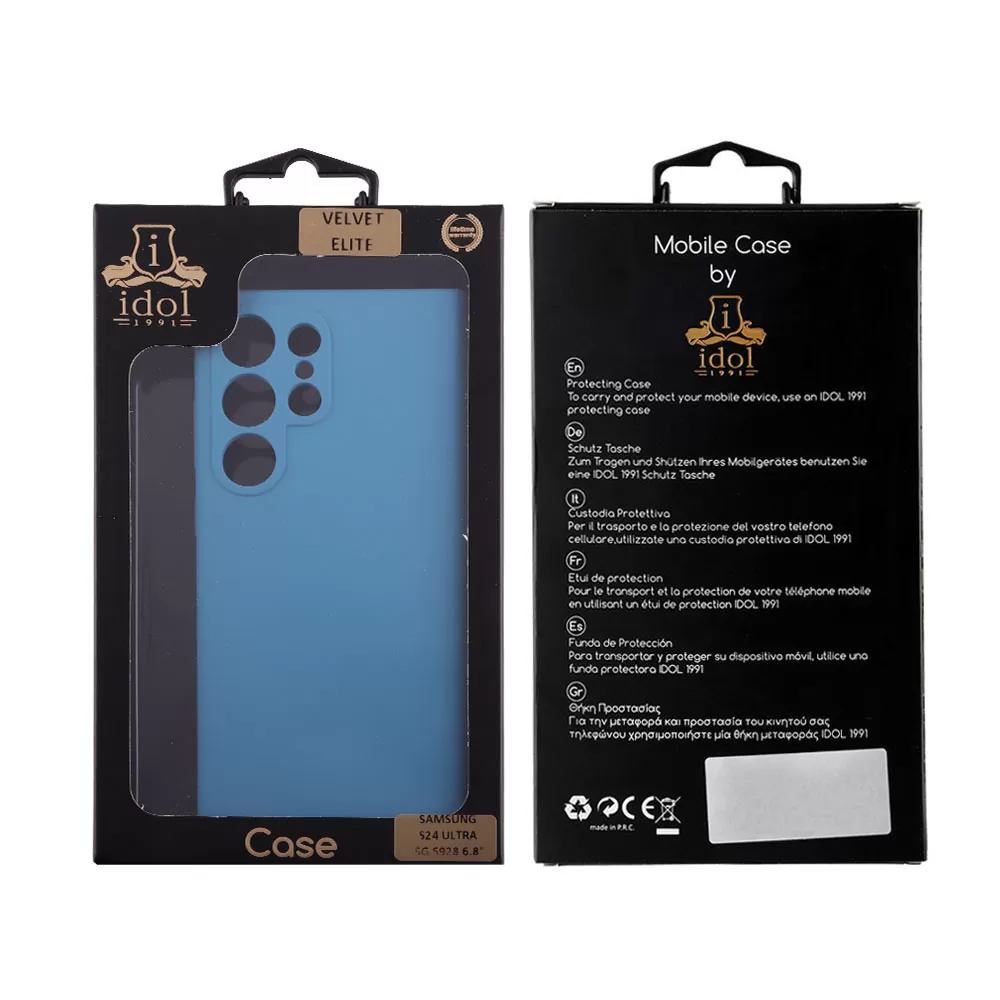 IDOL 1991 VELVET ELITE TPU ΘΗΚΗ SAMSUNG S24 ULTRA 5G S928 6.8in  4 SIDE FULL CAMERA PROTECTION WINTER BLUE - Image 2