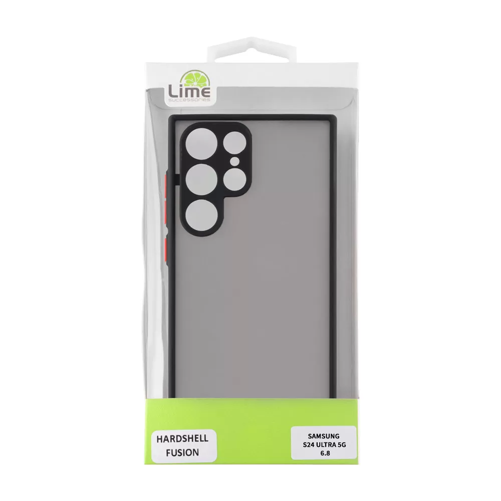 LIME HARDSHELL FUSION ΘΗΚΗ SAMSUNG S24 ULTRA 5G S928 6.8in  FULL CAMERA PROTECTION BLACK WITH RED KEYS - Image 3