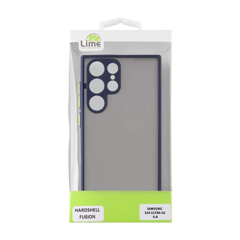 LIME HARDSHELL FUSION ΘΗΚΗ SAMSUNG S24 ULTRA 5G S928 6.8in  FULL CAMERA PROTECTION BLUE WITH YELLOW KEYS - Image 3