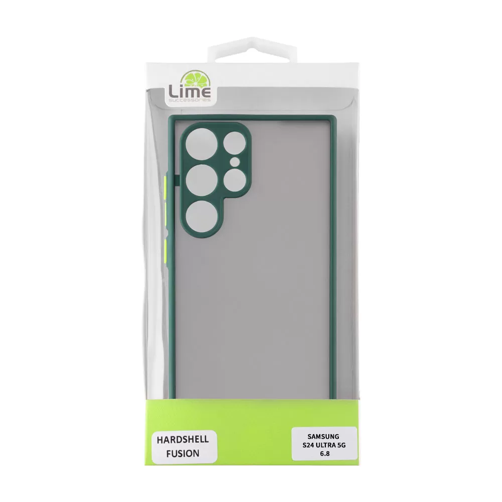 LIME HARDSHELL FUSION ΘΗΚΗ SAMSUNG S24 ULTRA 5G S928 6.8in  FULL CAMERA PROTECTION GREEN WITH YELLOW KEYS - Image 3