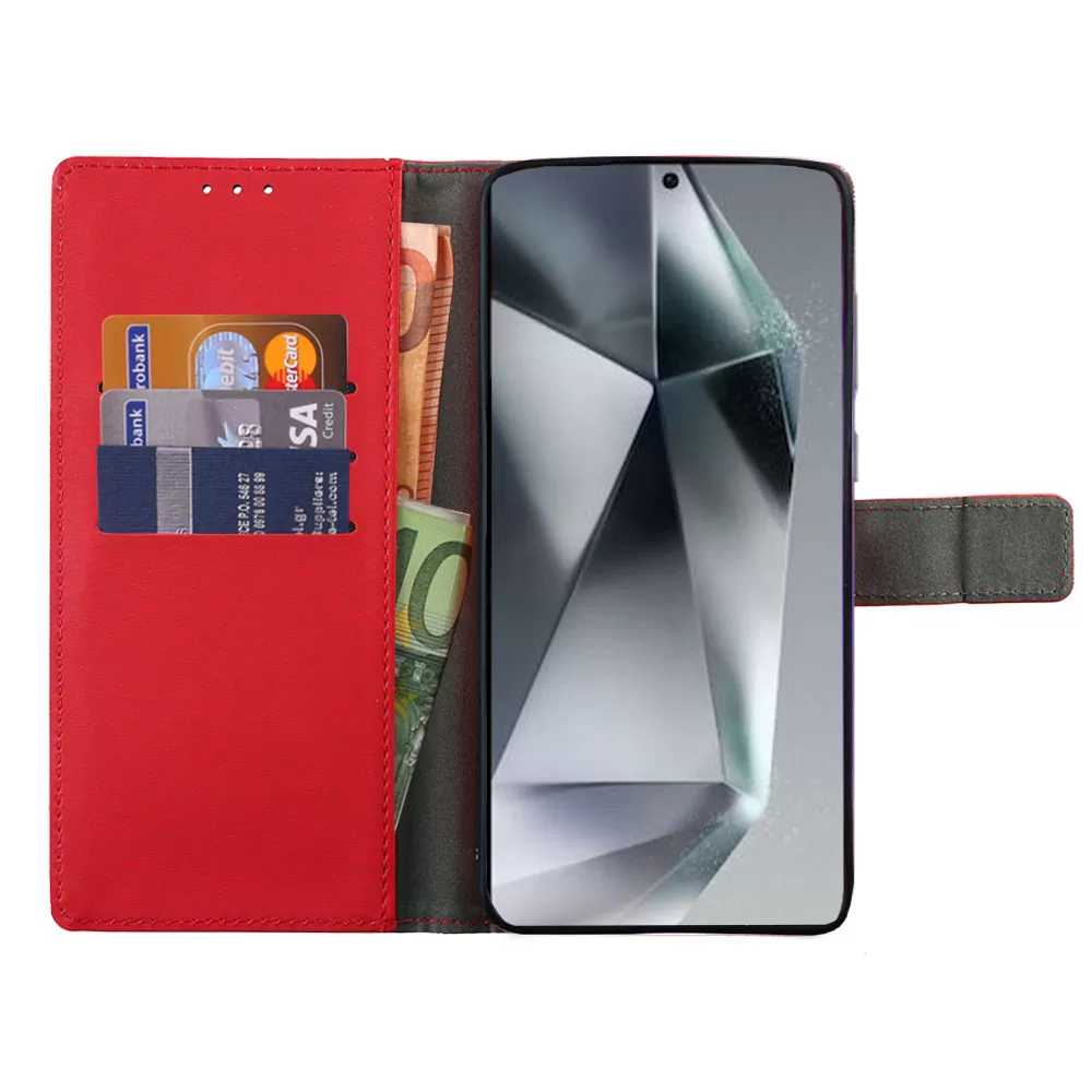 VOLTE-TEL ALLURE ΘΗΚΗ SAMSUNG S24 ULTRA 5G S928 6.8in  MAGNET BOOK STAND CLIP RED - Image 5