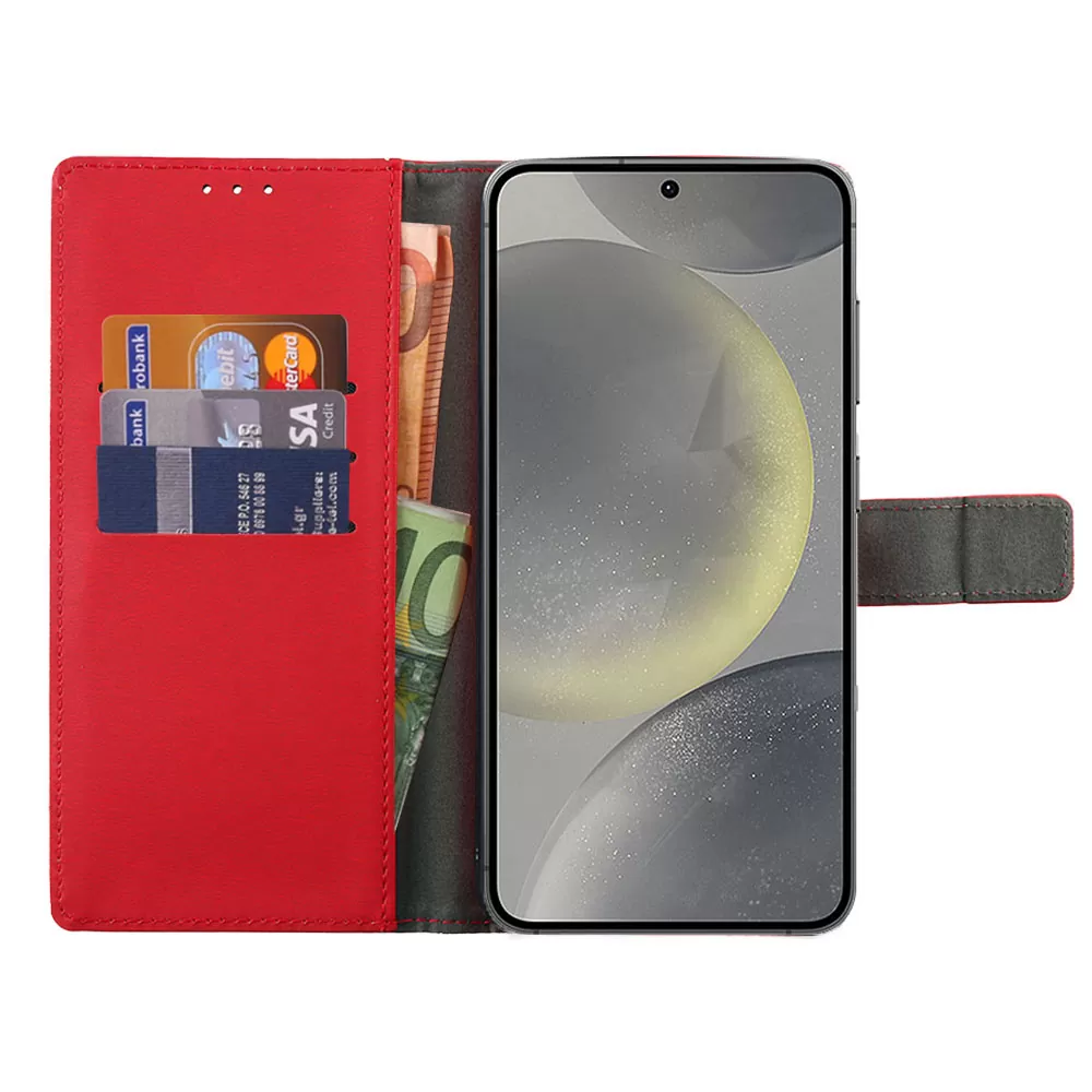 VOLTE-TEL ALLURE ΘΗΚΗ SAMSUNG S24 PLUS 5G S926 6.7in  MAGNET BOOK STAND CLIP RED - Image 6