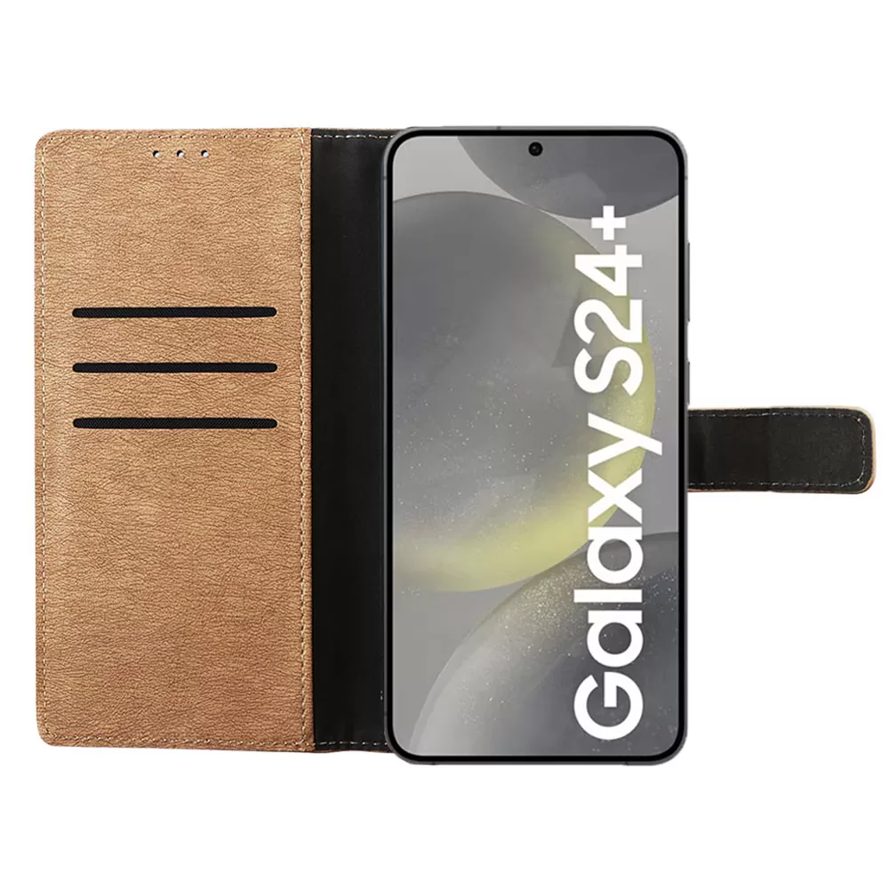 VOLTE-TEL ALLURE ΘΗΚΗ SAMSUNG S24 PLUS 5G S926 6.7in  MAGNET BOOK STAND CLIP GOLD - Image 5