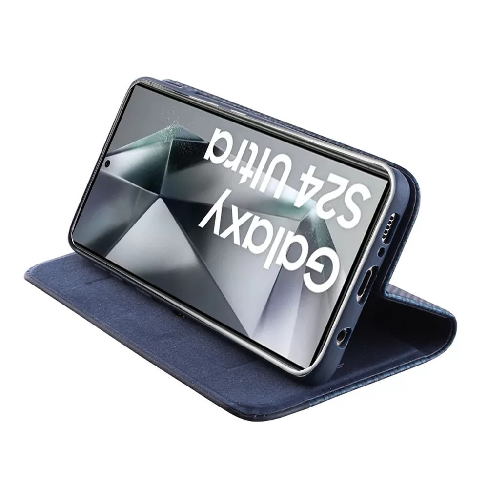 IDOL 1991 ELITE ΘΗΚΗ SAMSUNG S24 ULTRA 5G S928 6.8in  ANTI-RFID BOOK STAND BLUE - Image 4