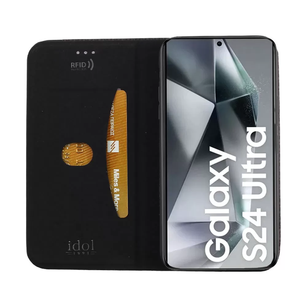 IDOL 1991 ELITE ΘΗΚΗ SAMSUNG S24 ULTRA 5G S928 6.8in  ANTI-RFID BOOK STAND BLACK - Image 7