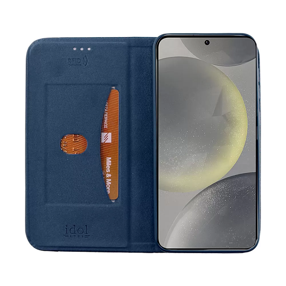 IDOL 1991 ELITE ΘΗΚΗ SAMSUNG S24 PLUS 5G S926 6.7in  ANTI-RFID BOOK STAND BLUE - Image 7