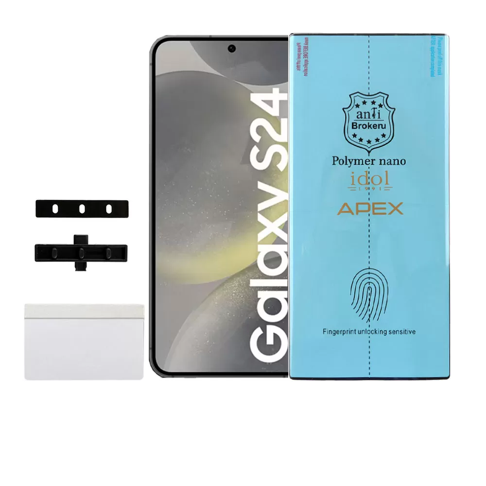 IDOL 1991 APEX POLYMER NANOTECH FILM SAMSUNG S24 5G S921 6.2in FINGER UNLOCK FULL COVER WITH INSTALLATION KIT - Image 9