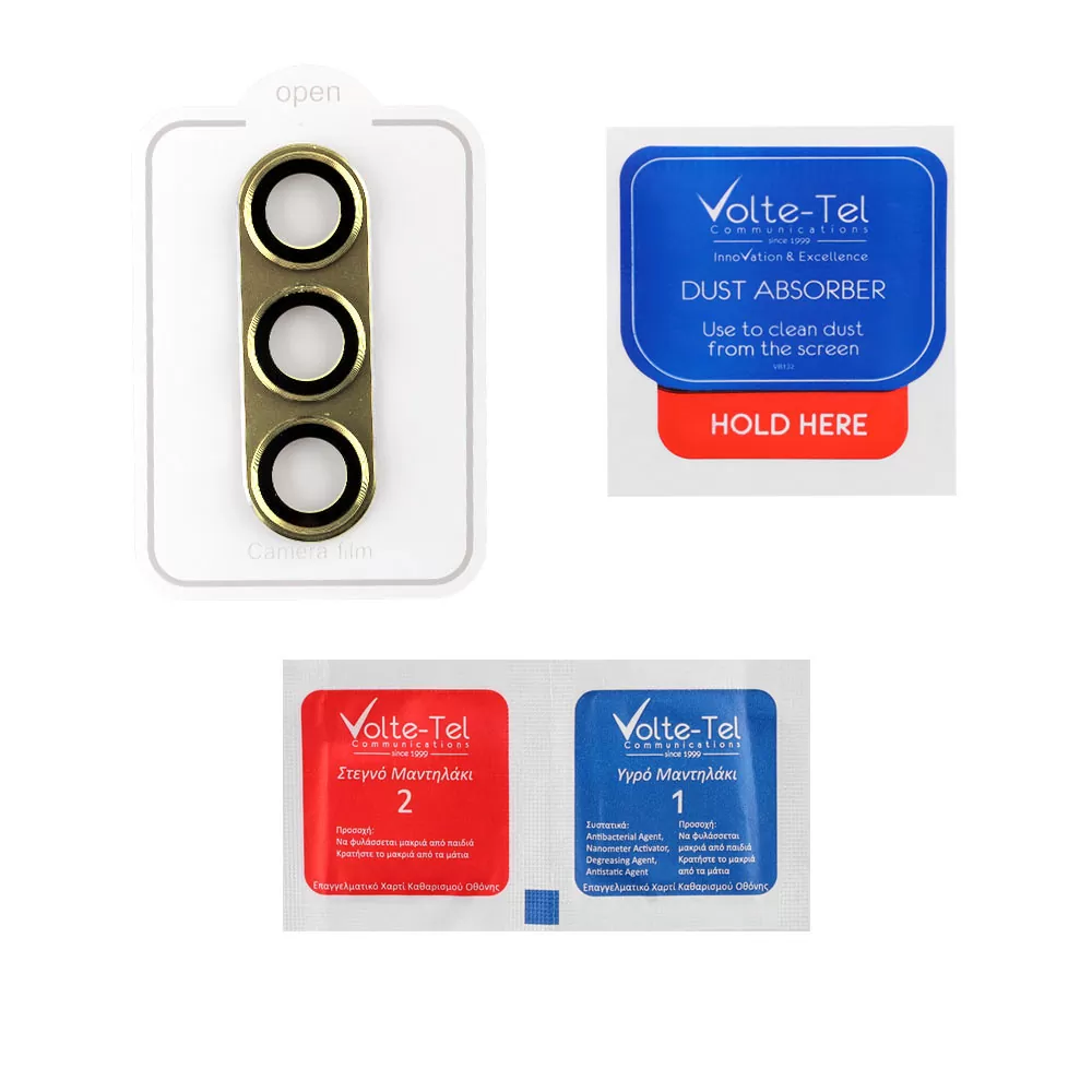 VOLTE-TEL CAMERA GLASS COVER SAMSUNG S24 5G 6.2in 9H 0.30MM 3D ALUMINIUM-ELECTROPLATING FRAME YELLOW - Image 5