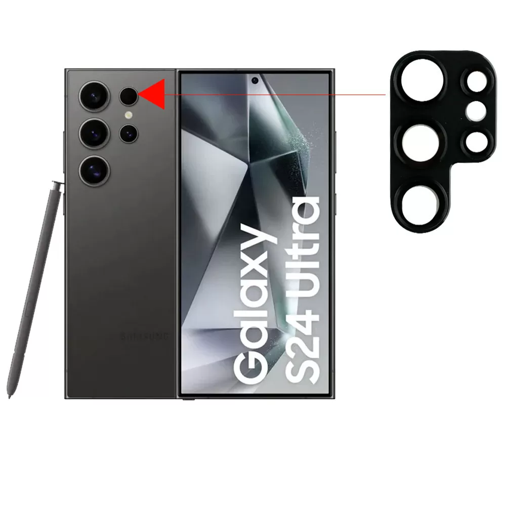 VOLTE-TEL CAMERA GLASS COVER SAMSUNG S24 ULTRA 5G S928 6.8in 9H 0.30MM 3D ALUMINIUM-ELECTROPLATING FRAME BLACK - Image 6