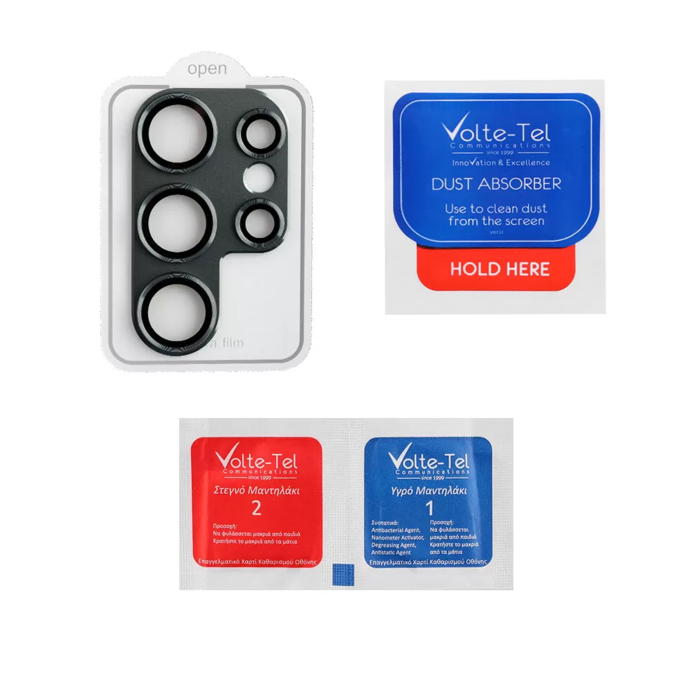 VOLTE-TEL CAMERA GLASS COVER SAMSUNG S24 ULTRA 5G S928 6.8in 9H 0.30MM 3D ALUMINIUM-ELECTROPLATING FRAME SILVER - Image 5