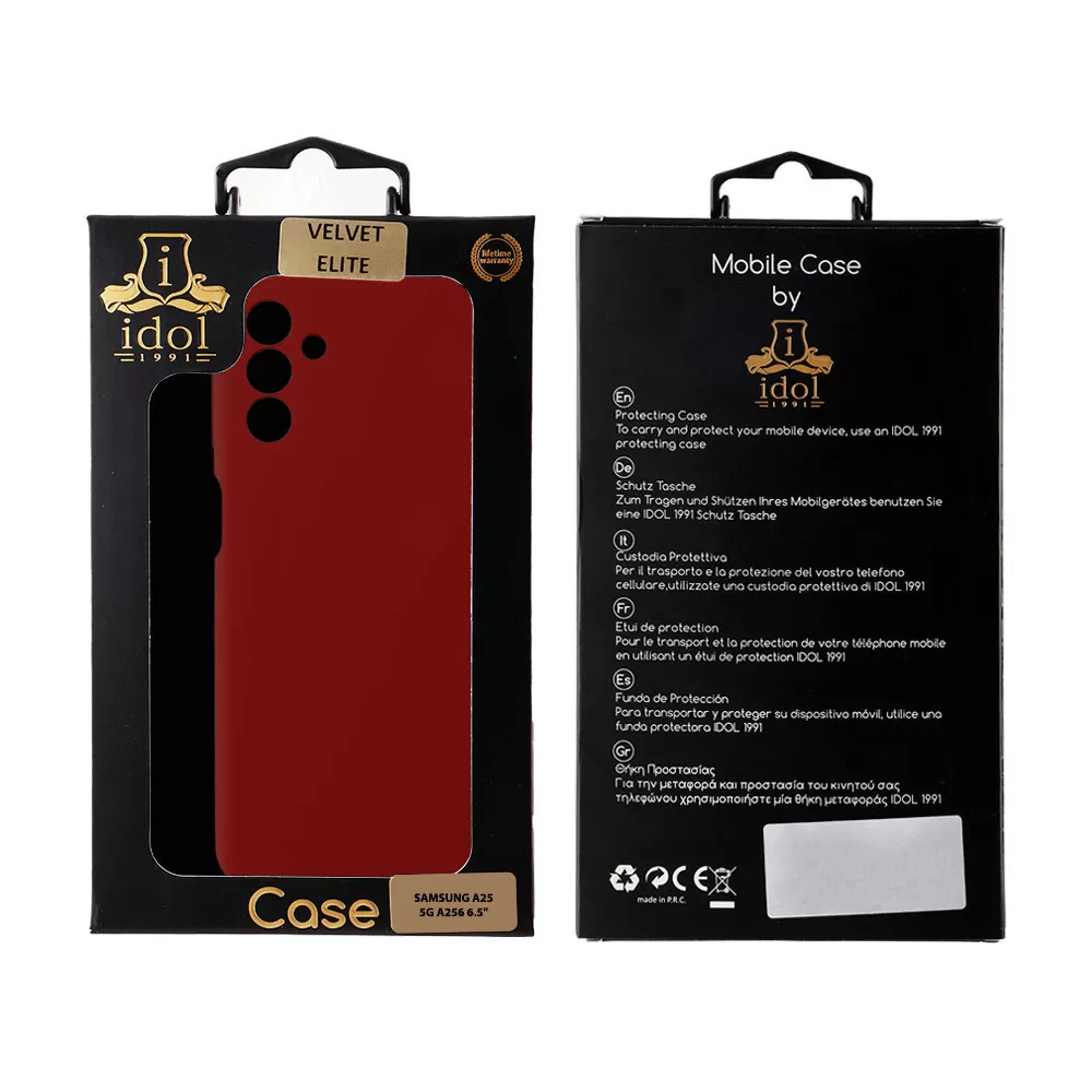 IDOL 1991 VELVET ELITE TPU ΘΗΚΗ SAMSUNG A25 5G A256 6.5in  4 SIDE FULL CAMERA PROTECTION RED - Image 2
