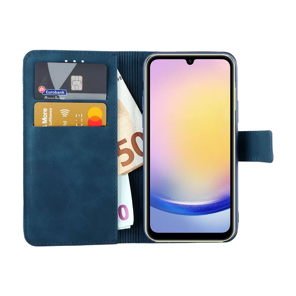 LIME ESSENTIAL ΘΗΚΗ SAMSUNG A25 5G A256 6.5in  MAGNET BOOK STAND CLIP DARK BLUE - Image 5