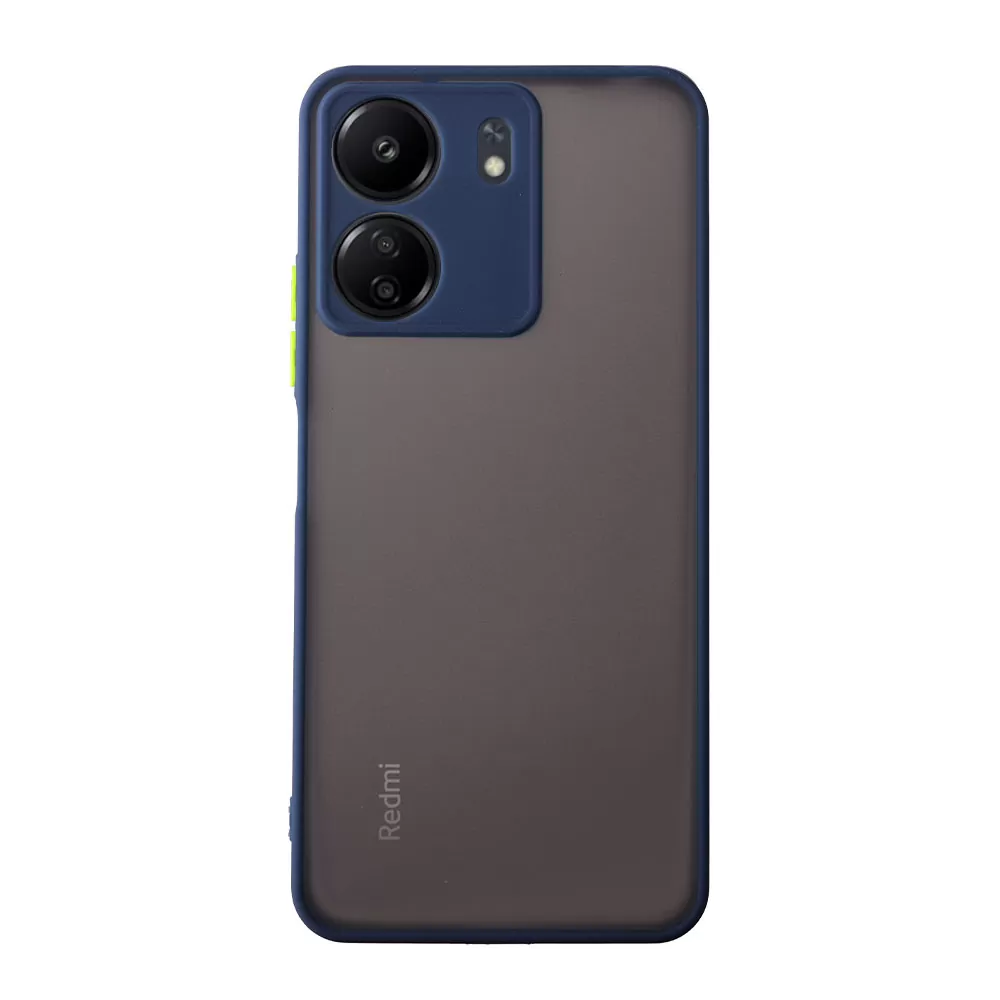 LIME HARDSHELL FUSION ΘΗΚΗ XIAOMI REDMI 13C 4G 6.74in  FULL CAMERA PROTECTION BLUE WITH YELLOW KEYS - Image 6