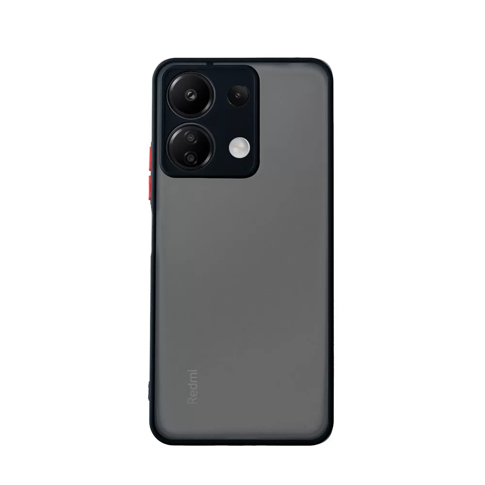 LIME HARDSHELL FUSION ΘΗΚΗ XIAOMI REDMI NOTE 13 5G 6.67in  FULL CAMERA PROTECTION BLACK WITH RED KEYS - Image 6
