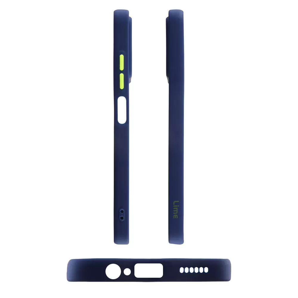 LIME HARDSHELL FUSION ΘΗΚΗ XIAOMI REDMI NOTE 13 5G 6.67in  FULL CAMERA PROTECTION BLUE WITH YELLOW KEYS - Image 4
