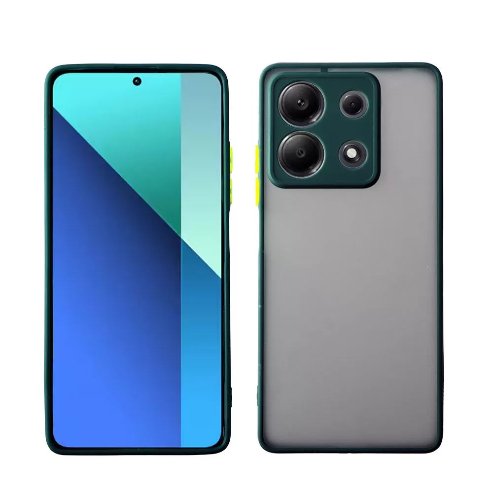 LIME HARDSHELL FUSION ΘΗΚΗ XIAOMI REDMI NOTE 13 5G 6.67in  FULL CAMERA PROTECTION GREEN WITH YELLOW KEYS - Image 6