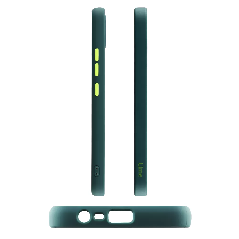 LIME HARDSHELL FUSION ΘΗΚΗ XIAOMI REDMI NOTE 13 5G 6.67in  FULL CAMERA PROTECTION GREEN WITH YELLOW KEYS - Image 5