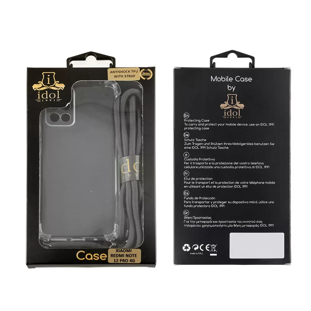 IDOL 1991 ANTISHOCK AIR TPU ΘΗΚΗ XIAOMI REDMI NOTE 12 PRO 4G 6.67in  WITH STRAP FULL CAMERA PROTECTION ΔΙΑΦΑΝΗ - Image 2