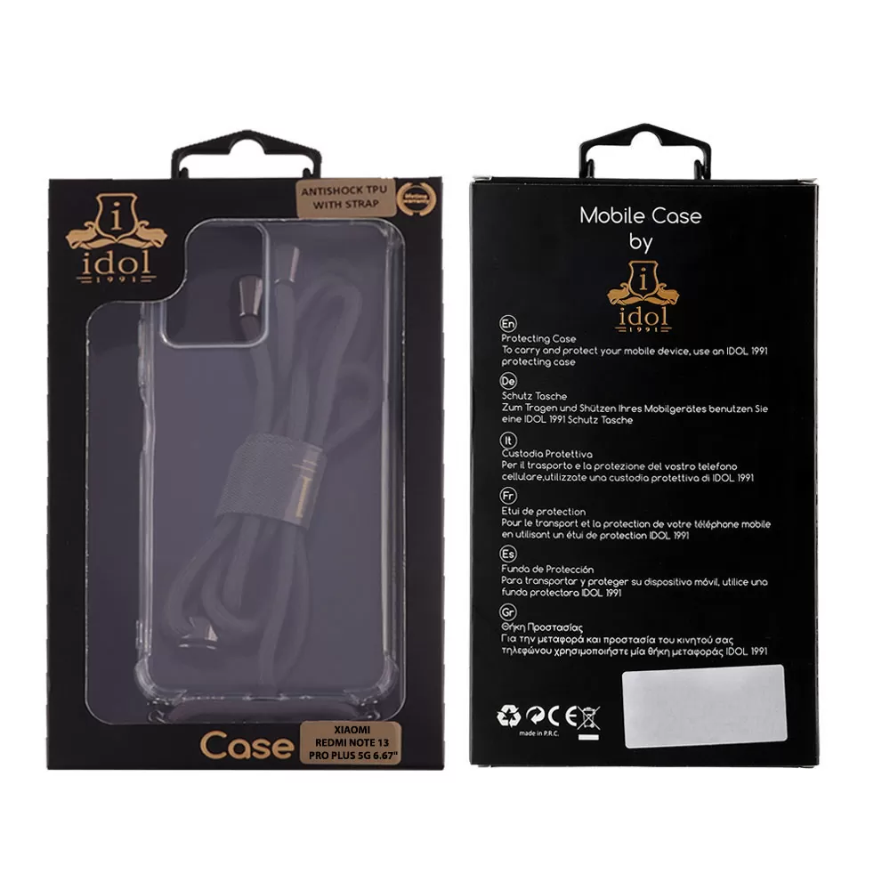 IDOL 1991 ANTISHOCK AIR TPU ΘΗΚΗ XIAOMI REDMI NOTE 13 PRO PLUS 5G 6.67in WITH STRAP FULL CAMERA PROTECTION ΔΙΑΦΑΝΗ - Image 2