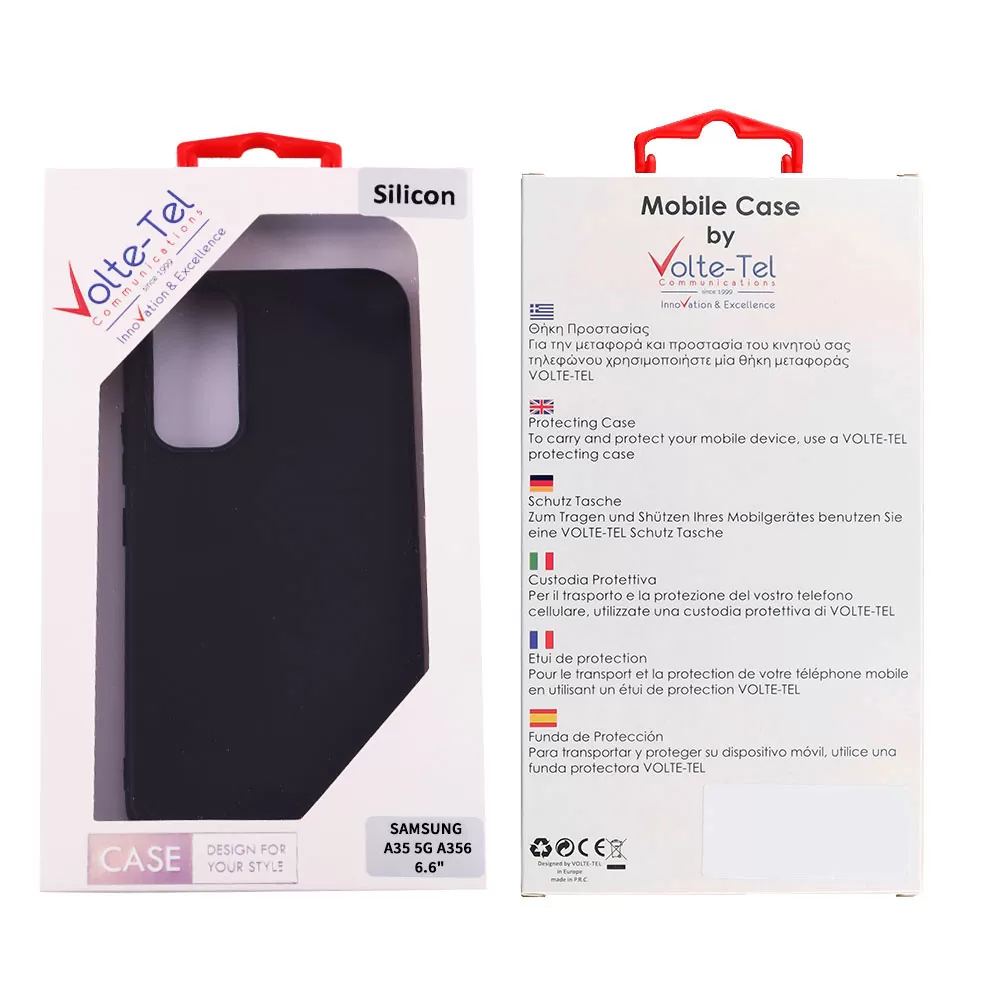 VOLTE-TEL SILICON TPU ΘΗΚΗ SAMSUNG A35 5G A356 6.6in  CAMERA GUARD BLACK - Image 2