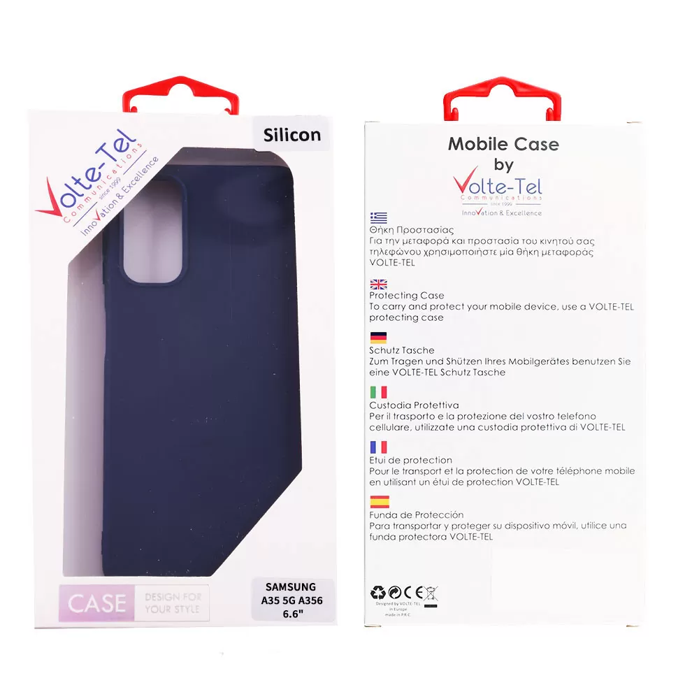 VOLTE-TEL SILICON TPU ΘΗΚΗ SAMSUNG A35 5G A356 6.6in  CAMERA GUARD BLUE - Image 2