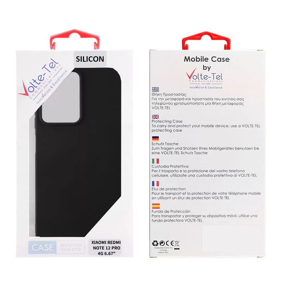VOLTE-TEL SILICON TPU ΘΗΚΗ XIAOMI REDMI NOTE 12 PRO 4G 6.67in  CAMERA GUARD BLACK - Image 2
