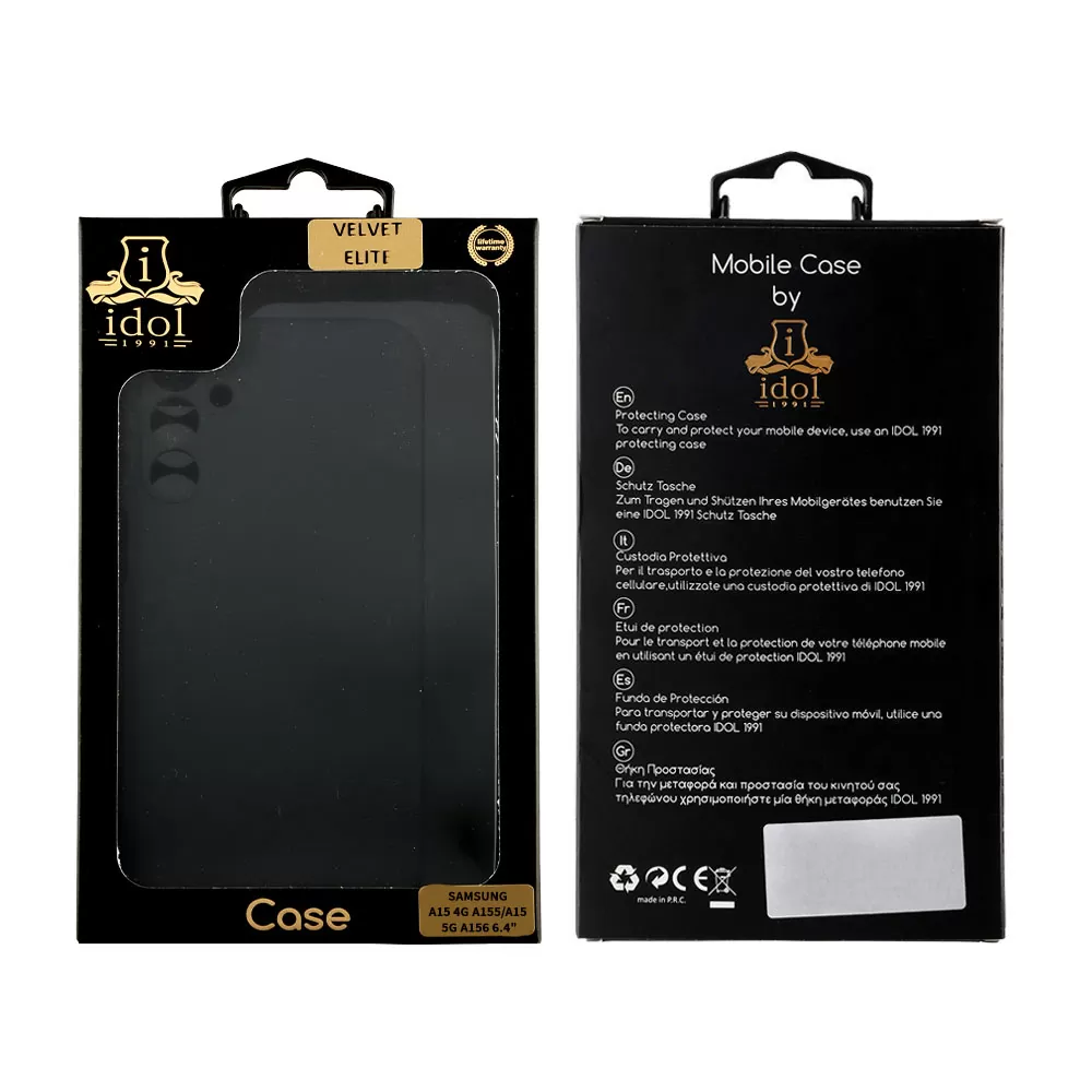 IDOL 1991 VELVET ELITE TPU ΘΗΚΗ SAMSUNG A15 4G A155/A15 5G A156 6.4in  4 SIDE FULL CAMERA PROTECTION BLACK - Image 2