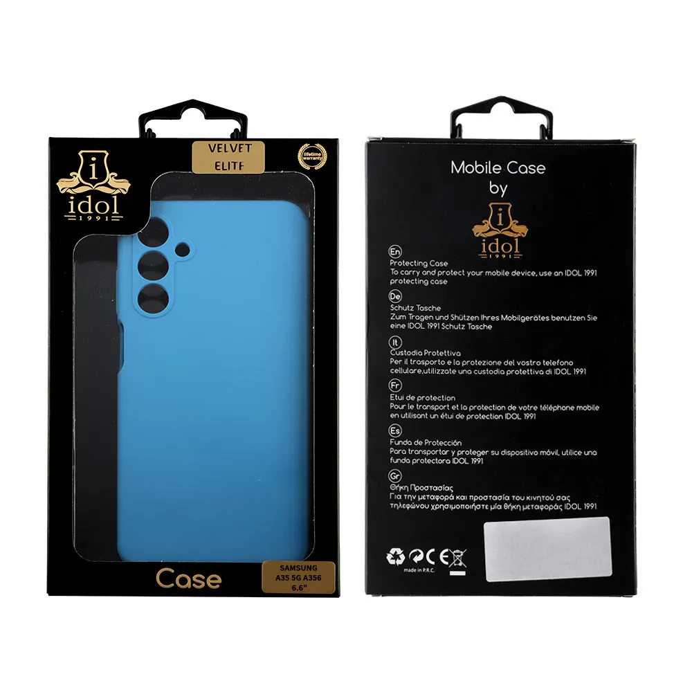 IDOL 1991 VELVET ELITE TPU ΘΗΚΗ SAMSUNG A35 5G A356 6.6in  4 SIDE FULL CAMERA PROTECTION WINTER BLUE - Image 2