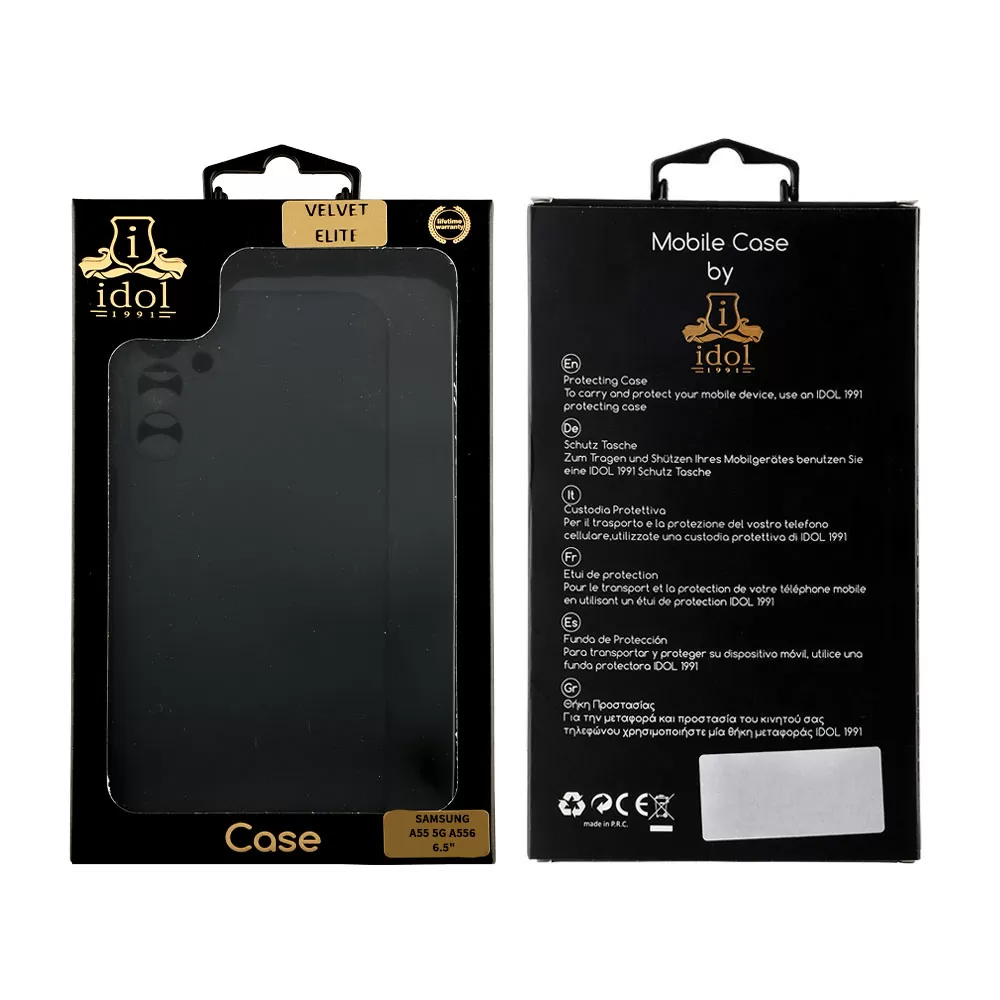IDOL 1991 VELVET ELITE TPU ΘΗΚΗ SAMSUNG A55 5G A556 6.6in  4 SIDE FULL CAMERA PROTECTION BLACK - Image 2
