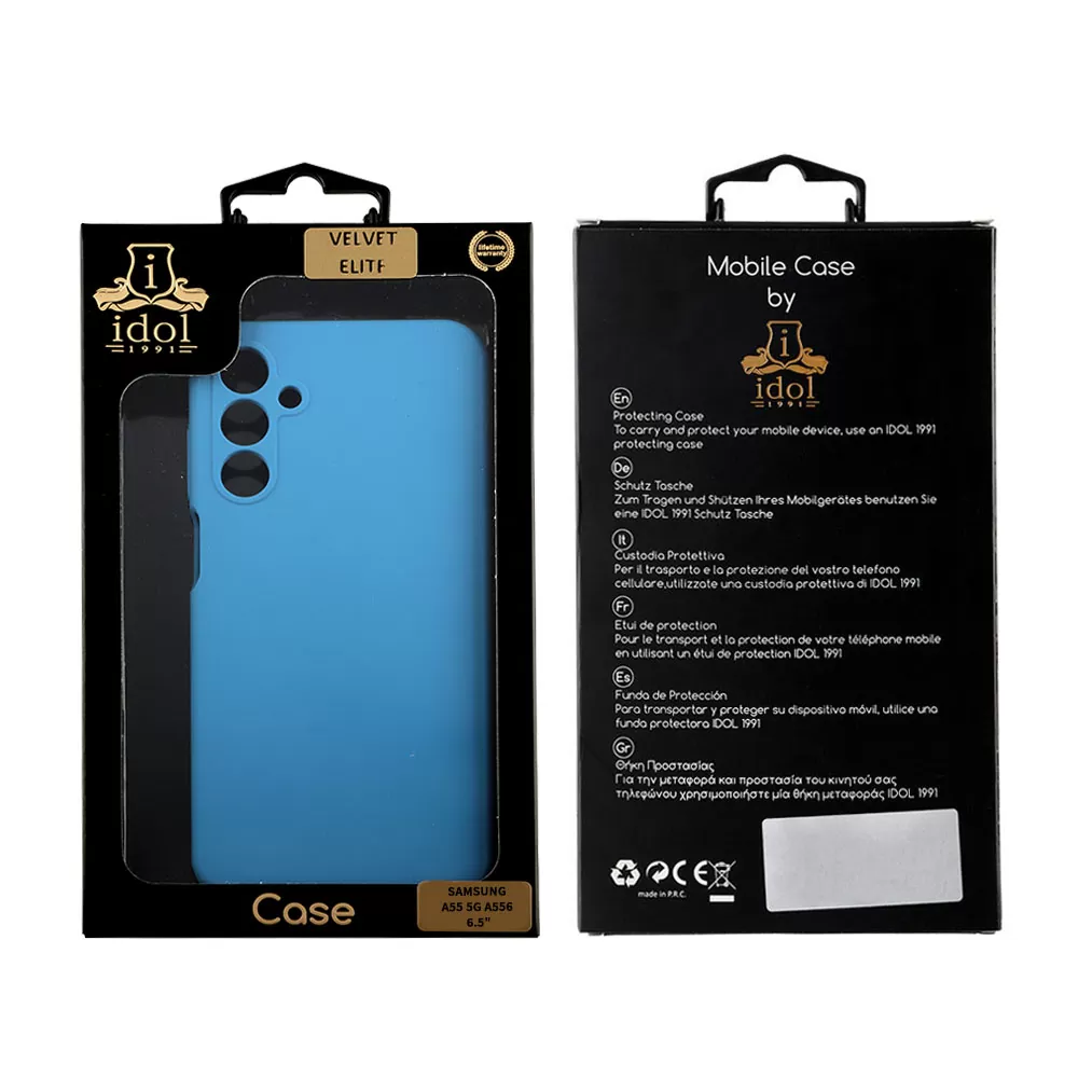 IDOL 1991 VELVET ELITE TPU ΘΗΚΗ SAMSUNG A55 5G A556 6.6in  4 SIDE FULL CAMERA PROTECTION WINTER BLUE - Image 2