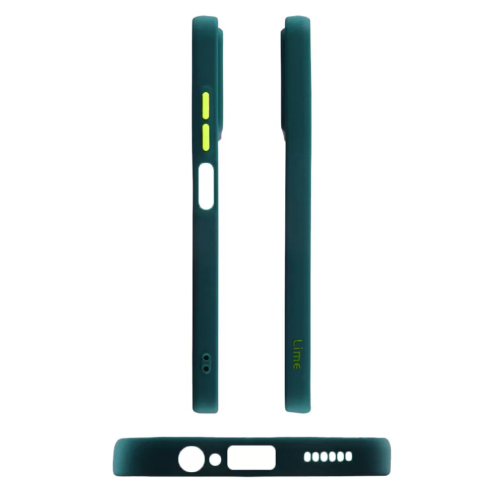 LIME HARDSHELL FUSION ΘΗΚΗ SAMSUNG A05s 4G A057/F14 4G E145 6.7in  FULL CAMERA PROTECTION GREEN WITH YELLOW KEYS - Image 5