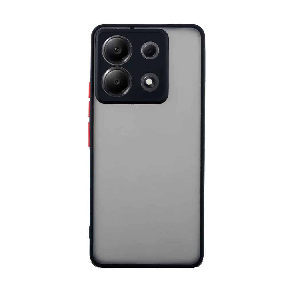 LIME HARDSHELL FUSION ΘΗΚΗ XIAOMI REDMI NOTE 13 PRO 5G 6.67in  FULL CAMERA PROTECTION BLACK WITH RED KEYS - Image 7