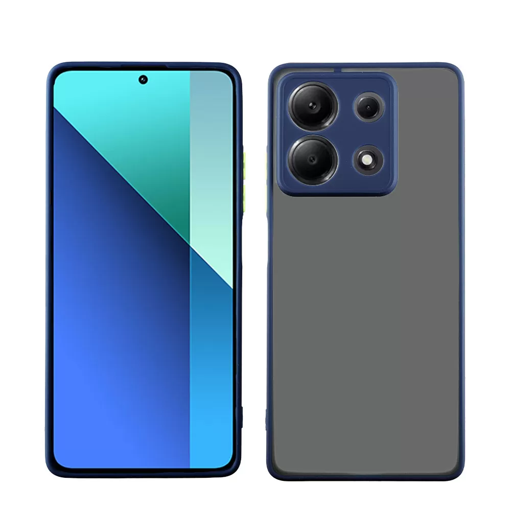 LIME HARDSHELL FUSION ΘΗΚΗ XIAOMI REDMI NOTE 13 PRO 5G 6.67in  FULL CAMERA PROTECTION BLUE WITH YELLOW KEYS - Image 6