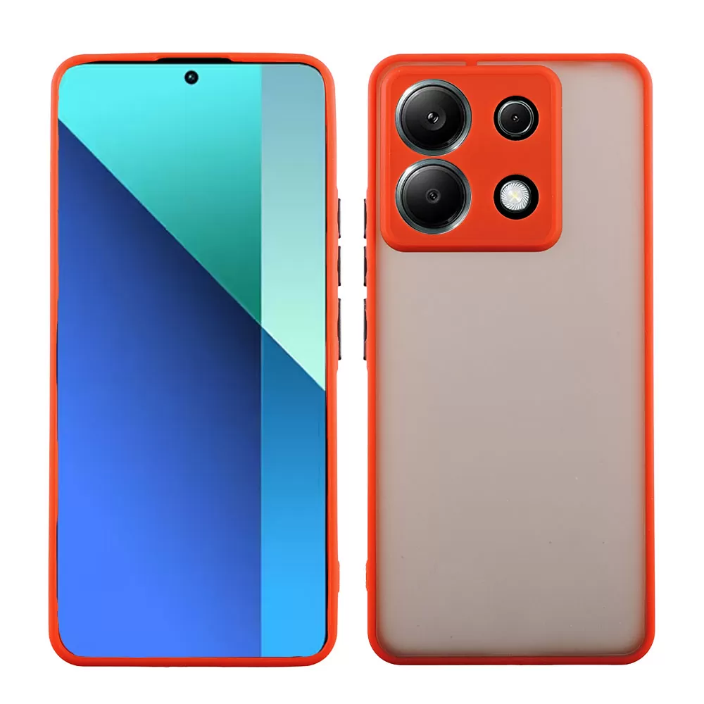 LIME HARDSHELL FUSION ΘΗΚΗ XIAOMI REDMI NOTE 13 PRO 5G 6.67in  FULL CAMERA PROTECTION RED WITH BLACK KEYS - Image 6