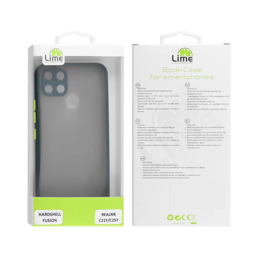LIME HARDSHELL FUSION ΘΗΚΗ XIAOMI REDMI NOTE 13 PRO PLUS 5G 6.67in  FULL CAMERA PROTECTION GREEN WITH YELLOW KEYS - Image 2